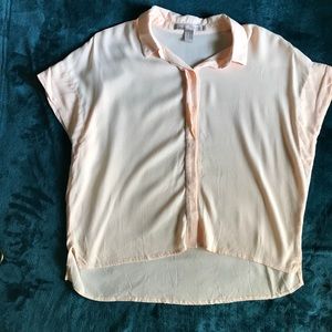 Forever 21 crop sheer peach top